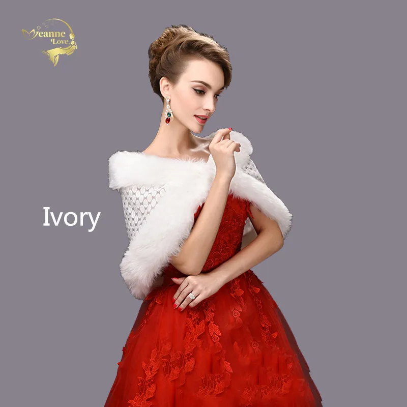 Свадебные палантины цвета слоновой кости 40*106 см Дешевые Зимние пальто из