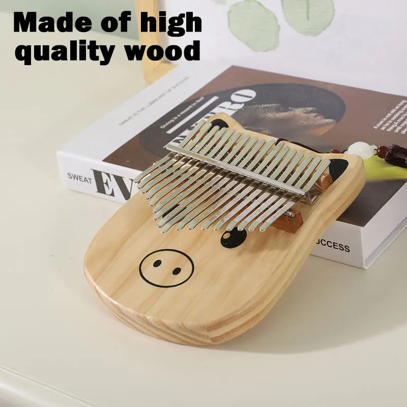 

Kalimba Finger Piano Wooden Musical Instrument for Beginner Thumb Piano Cute Pattern Musical Instrument Thumb Piano for Beginner