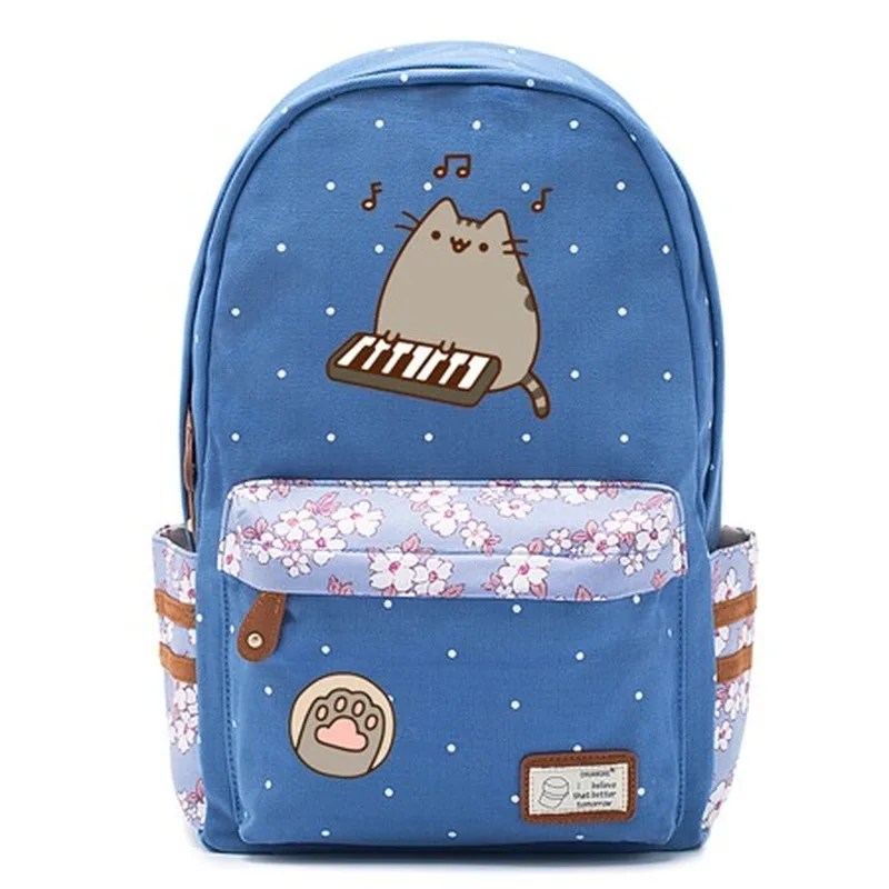 

2020 New Hot Fat Cat Mochila Canvas Bag Unicorn Backpack for Teenagers Girls Women School Travel Shoulder Bag High Quality Cute