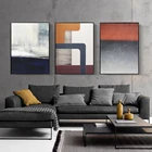 Современный минимализм абстрактные чернила цветной блок линии плакат маленький свежий холст украшения живопись спальня гостиная художественное украшение