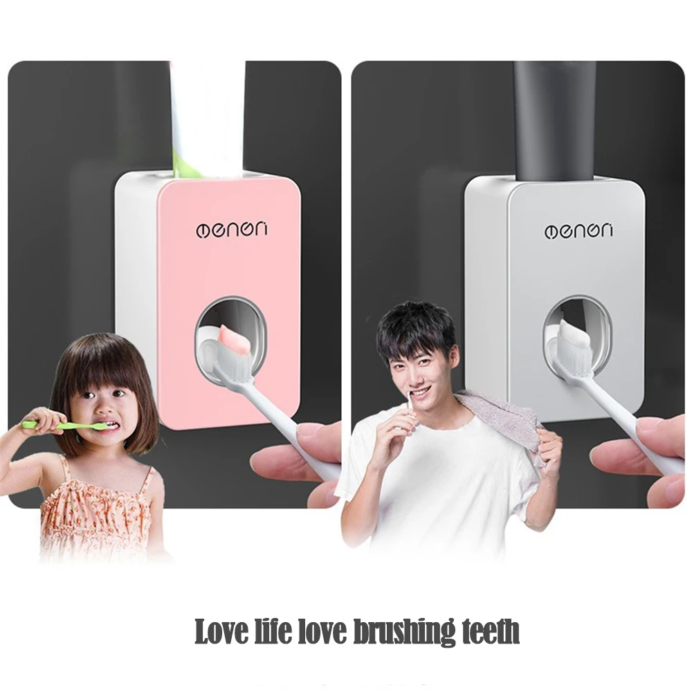 

1 Pcs Dustproof Automatic Toothpaste Dispenser Toothbrush Holder Wall-mounted Bathroom Accessories Squeezed Toothpaste Tool