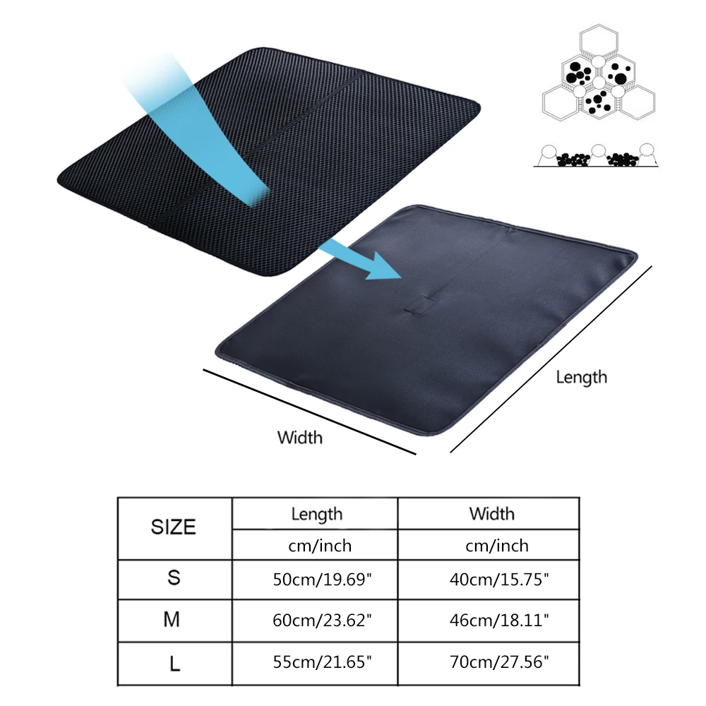 Водонепроницаемый подстилка для кошки EVA двухслойный кошачий помет помёта
