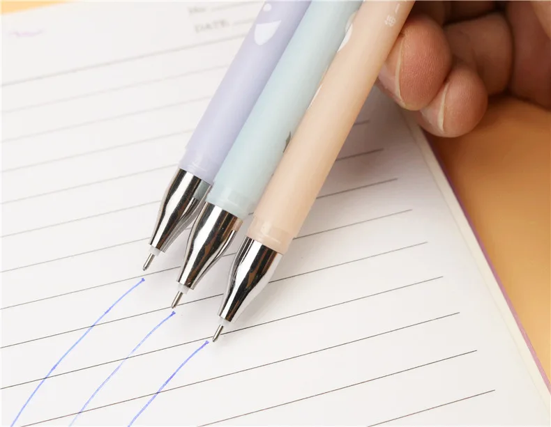 3PCS/LOT Cute erasable pen candy-colored pet dog school stationery 0.5mm blue ink gel pens