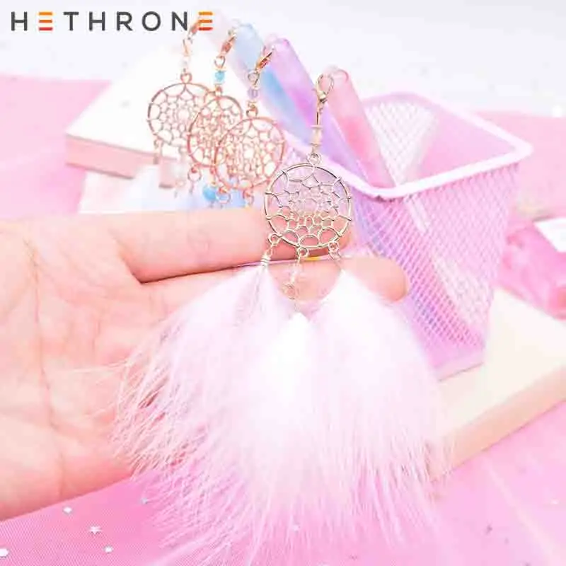Высококачественная гелевая ручка-Ловец снов hetron с перьями 0 5 мм мягкое