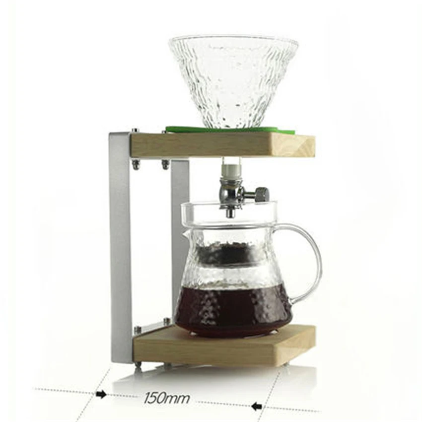 Держатель для стакана V60 с деревянным фильтром кофе стойка холодного