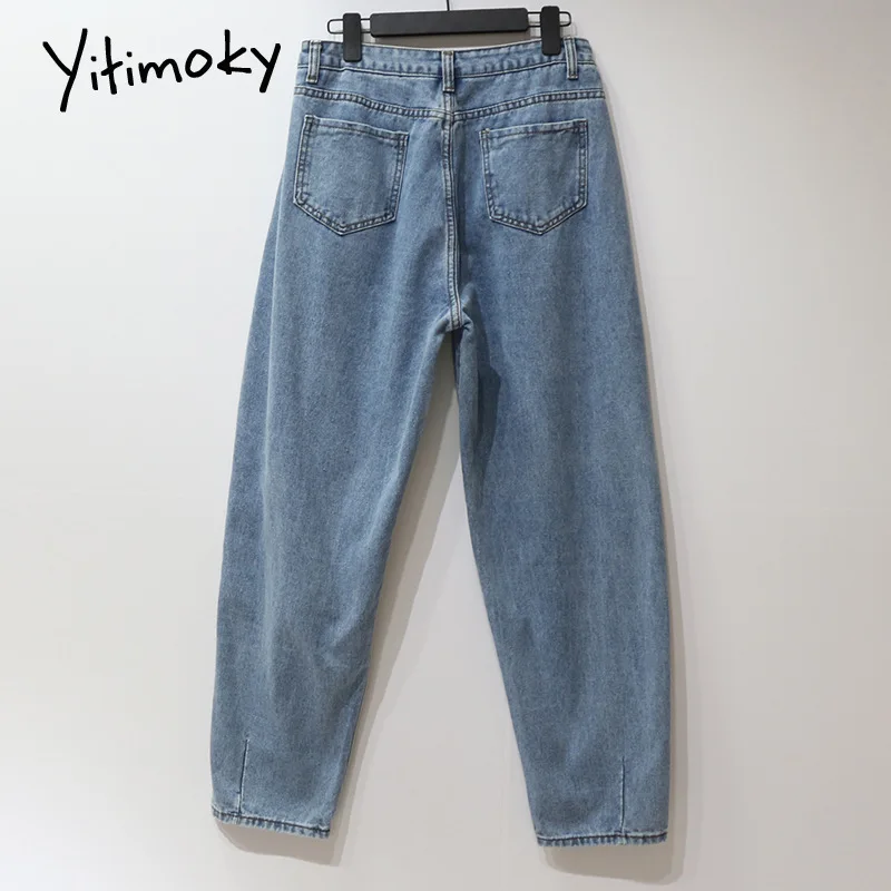 

High Waist Jeans Woman Mom Jeans Light Blue Boyfriend Jeans For Women Denim Harem Pants Streetwear Womens Clothing 2020 Trousers