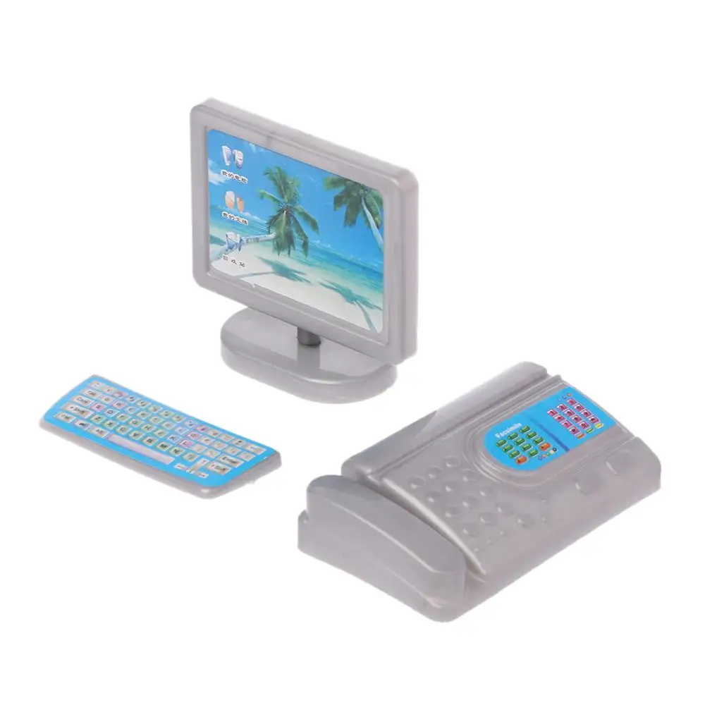 Миниатюрная мебель для кукольного домика компьютерная игрушка Барби подарок