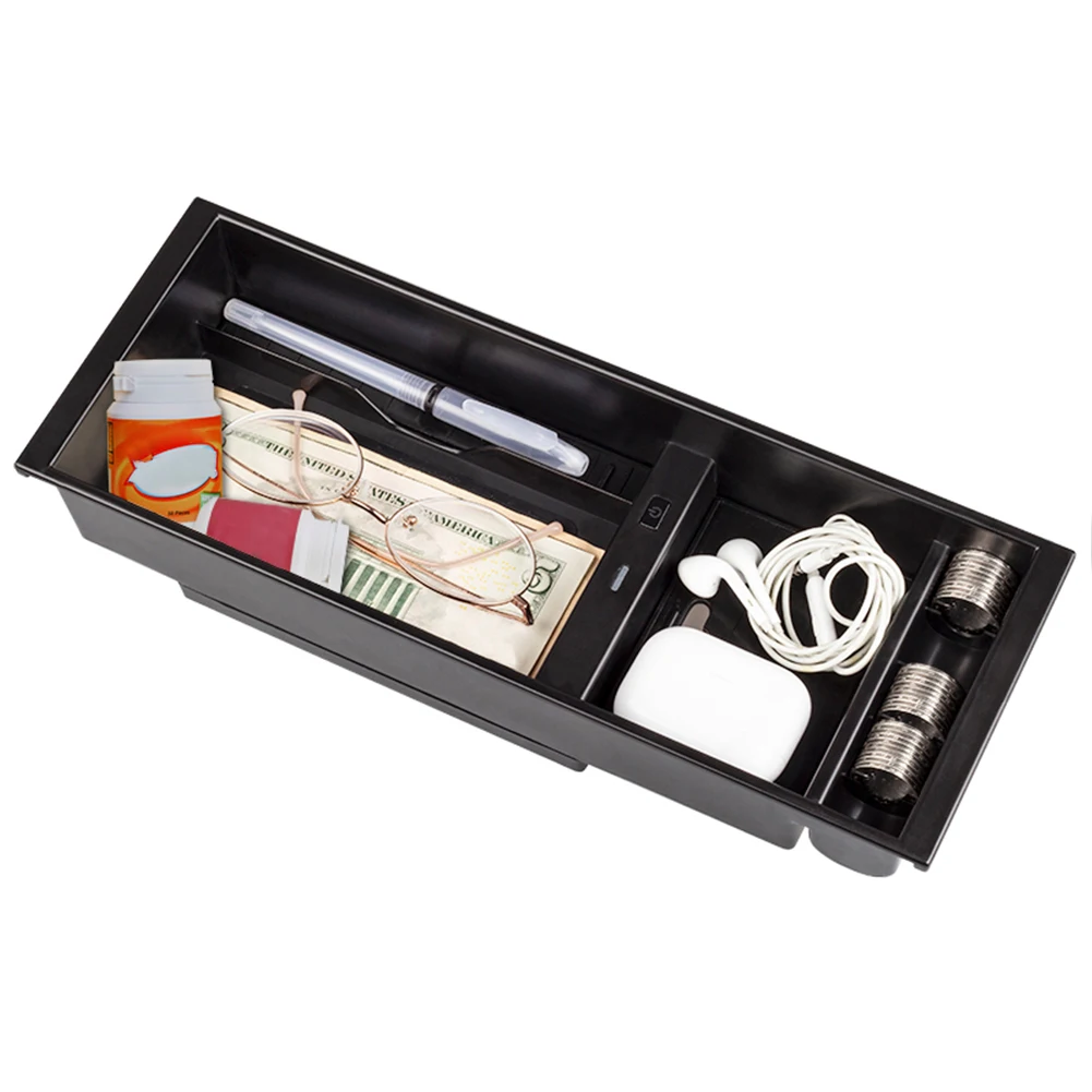 

10W Overcurrent Protection Organizer USB Fast Charging Storage Case Wireless Car Charger Easy Install For Ford F-150 2019-2020