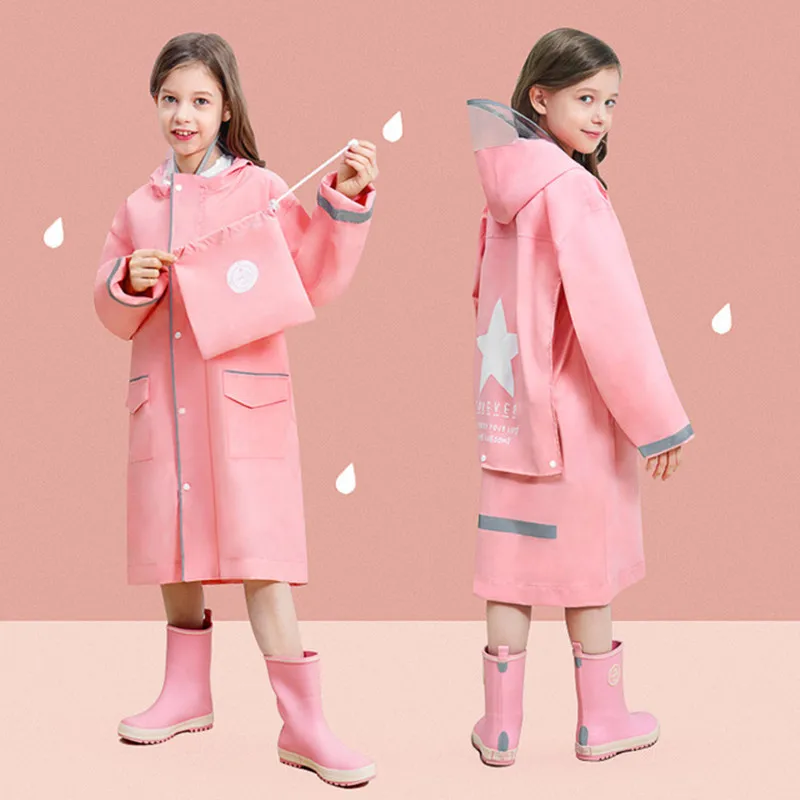 Непромокаемый детский плащ-пончо 110-165 см | Дом и сад