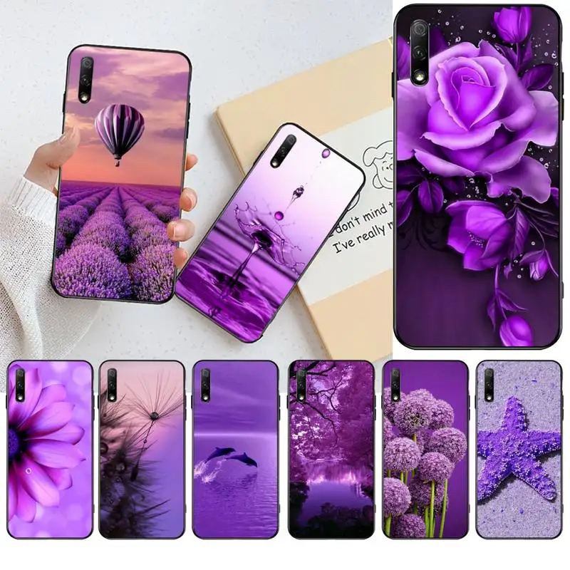 Королевский Фиолетовый силиконовый черный чехол PENGHUWAN для телефона Huawei Nova 6se 7 7pro