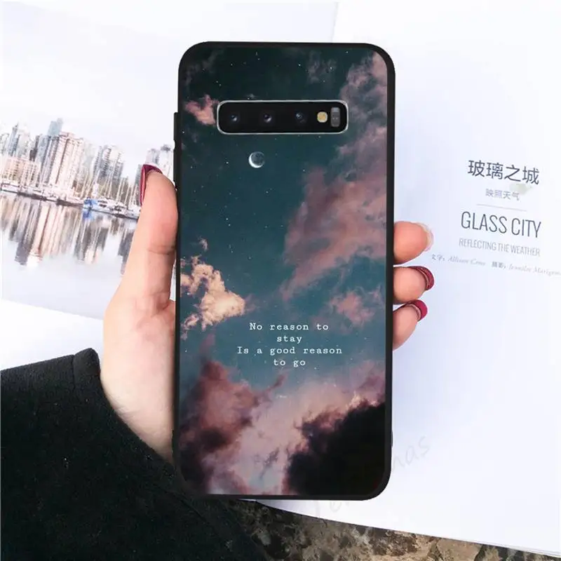 

Sky inspirational quotes text Phone Case For Samsung galaxy S 8 9 10 20 21 30 A 30 50 51 70 note 10 plus Ultra 5g