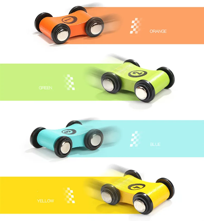 4 шт. в партии детская игрушка деревянный лесоспуск автомобильный фрикционный