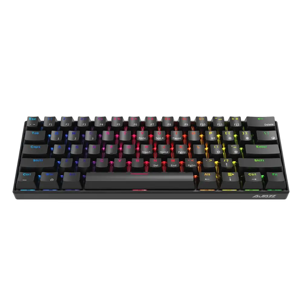 AJAZZ новая компактная Механическая игровая клавиатура с 61 клавишами RGB Bluetooth 3 0 два