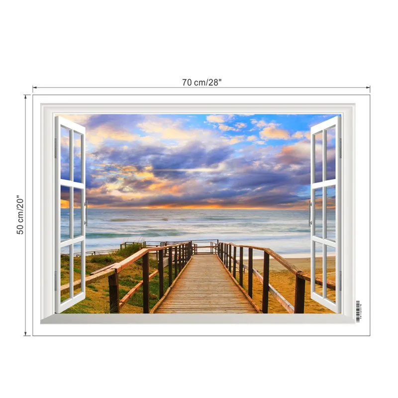 3D наклейки на стену окно лес озеро пляж хамид исмайлов мертвое озеро повесть