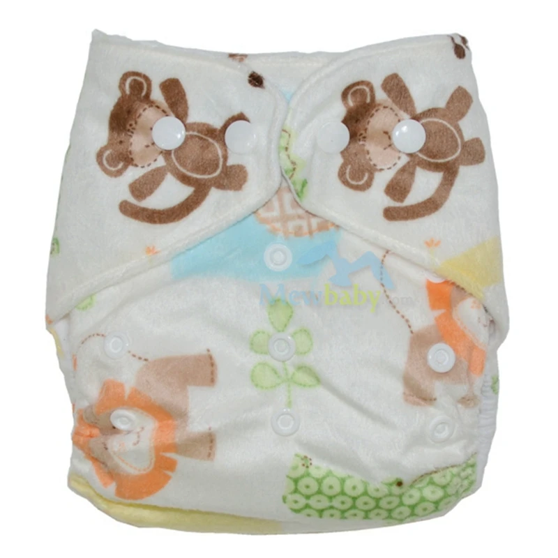 Один размер подходит для всех водонепроницаемых подгузников Minky Cloth PUL детских
