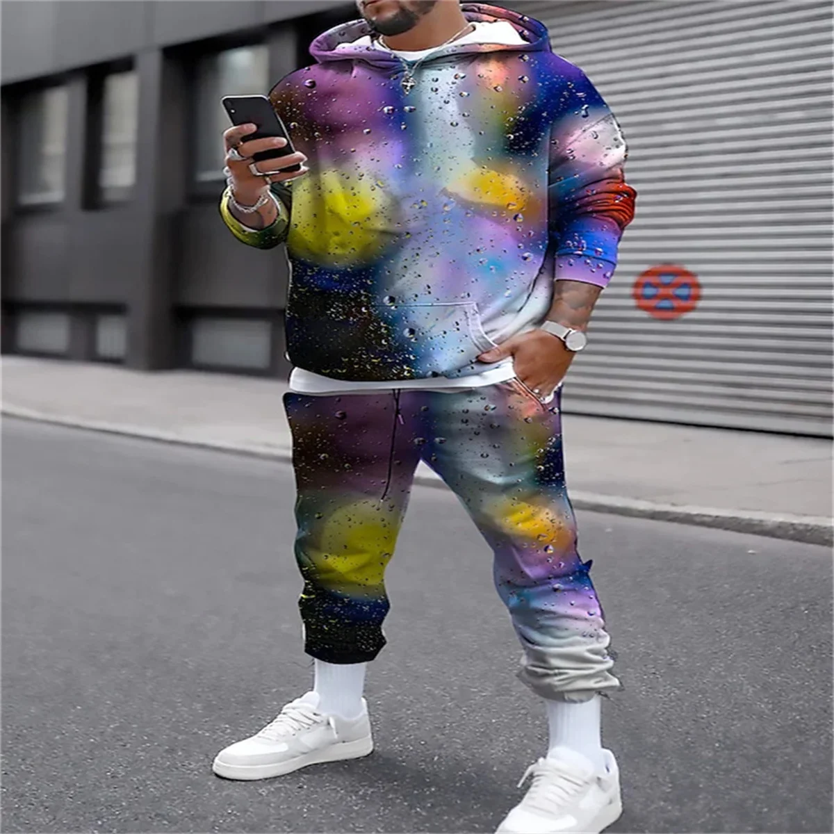 

Sweat à capuche surdimensionné pour homme, manteau décontracté, noir, Streetwear, à la mode, avec impression graphique Punk, fer