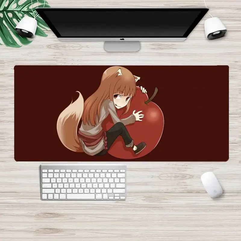 

Spice And Wolf Laptop Gaming Mice Mousepad XL Large Gamer Keyboard PC Desk Mat Takuo Computer Tablet Mouse mat