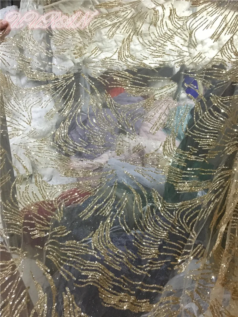 

Блестящие прозрачные платья из спандекса и сетчатой ткани с блестками для свадебного платья, юбка-пачка золотого цвета