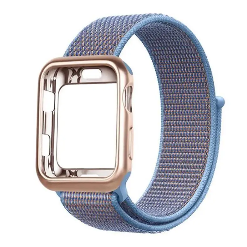Чехол+ ремешок для apple watch 4 Band 44 мм correa apple watch 42 мм 38 мм 40 мм iwatch series 5 4 3 нейлоновый браслет pulseira
