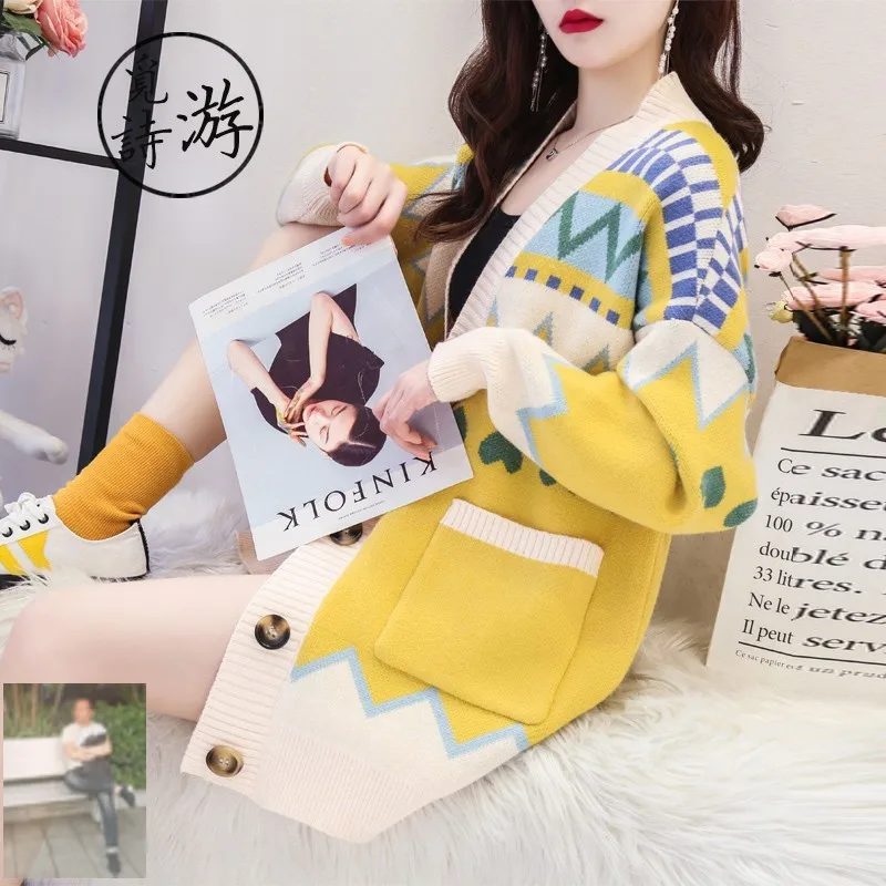 

Новинка 2021, модные женские кардиганы, верхняя одежда на осень и зиму, женские кардиганы, вязаные свитера