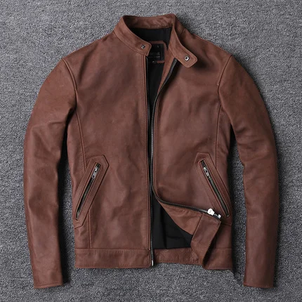 

Spring and Autumn New Male Personalized Korean Short Slim-fit Stand Collar Plue Size Handsome Trend Motorcycle PU Jacket S-5XL