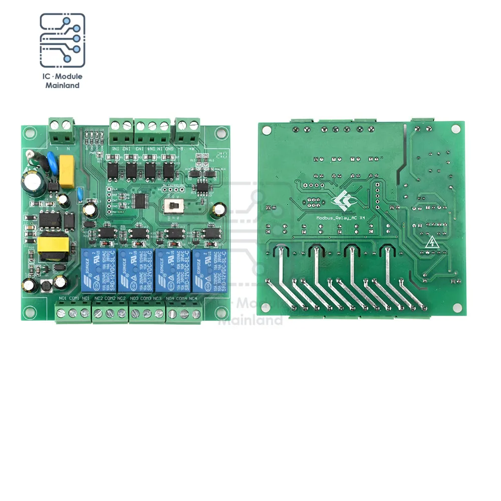 AC220V 4-Channel Relay Module Modbus RTU Support RS485/TTL UART Interface 9600bps For Digital Quantity Detection Power Control |