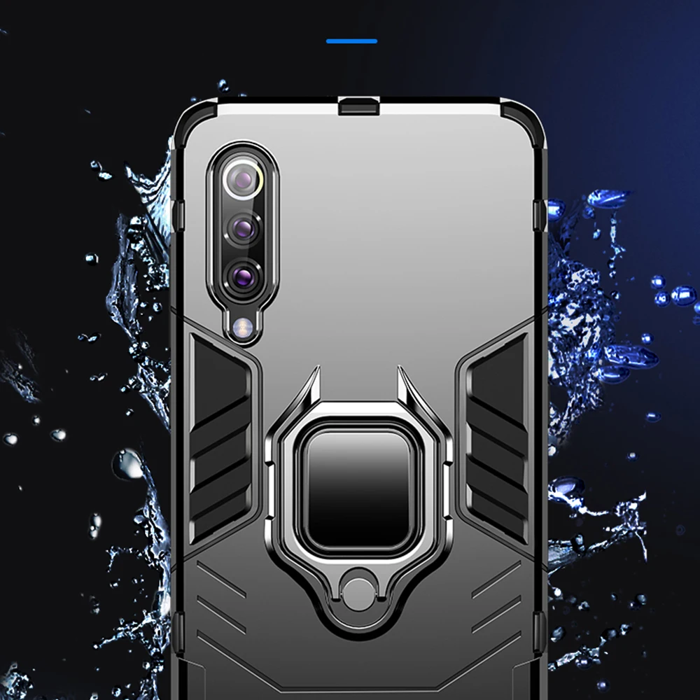 Чехол для xiaomi mi 9 Lite чехол противоударный бампер броня матальное кольцо Магнитный