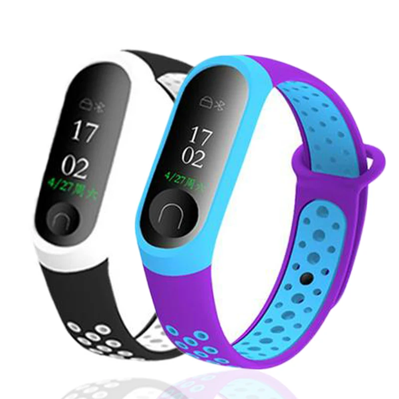 Ремешок силиконовый для Xiaomi mi band 4 мягкий спортивный браслет наручных часов Mi 3
