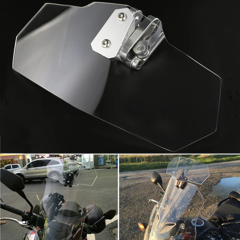 Deflector de parabrisas, alerón alto apto para Honda CB500X, CB600F, HORNET, todos los años, SUZUKI V-STROM, 650 V-STROM, 1000