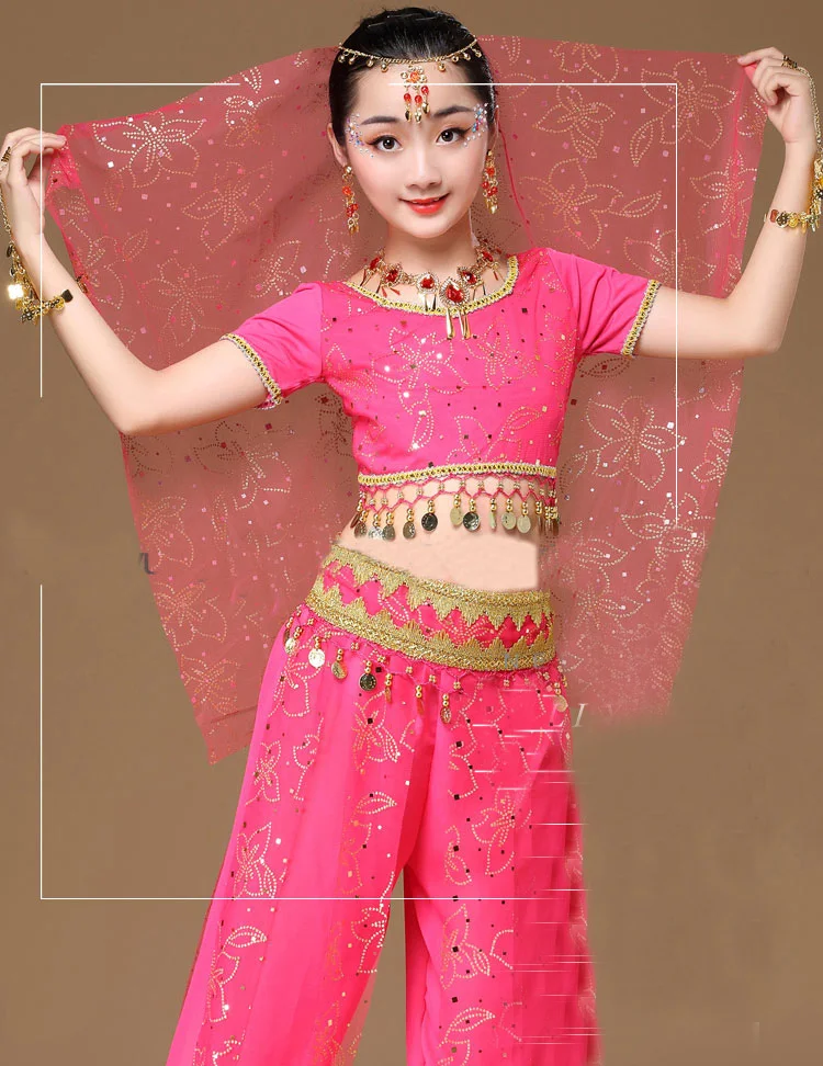 Костюмы для восточных танцев девочек Египетский детский набор костюма танца