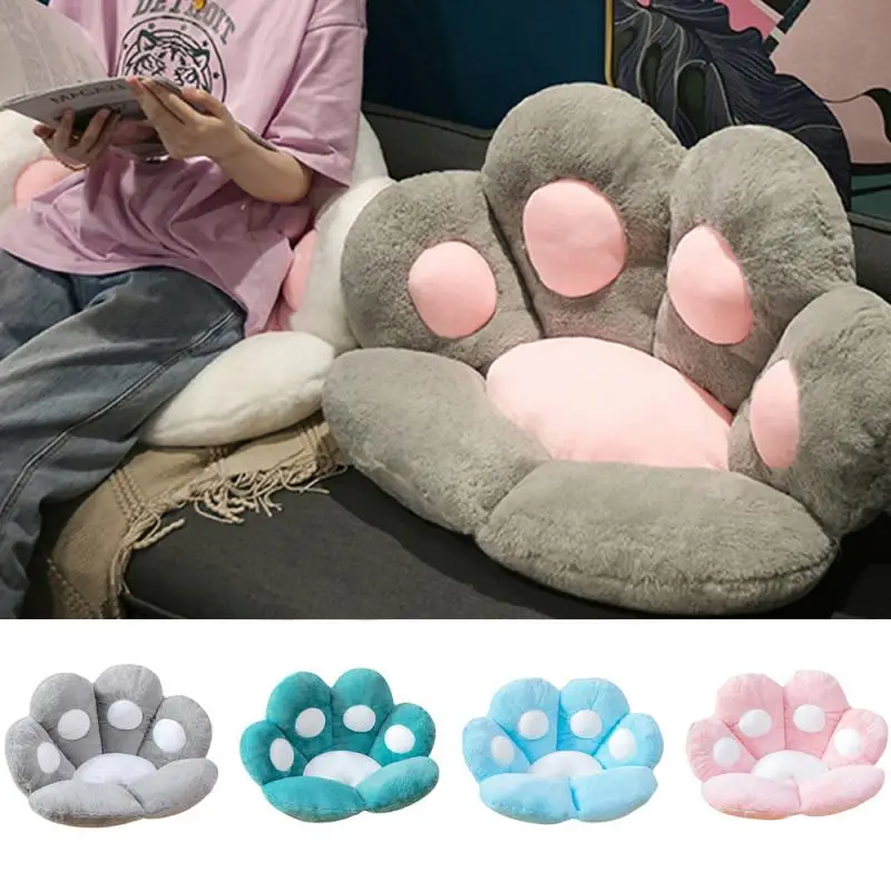 

New Cat Paw Cushion Lazy Sofa Office Chair Cushion Bear Paw Warm Flor Cute Seat Pad Bear Paw Half-enclosed For Home Decoration