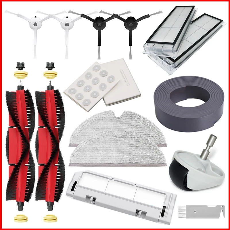 

For Roborock S6 MAXV S6 Pure S5 MAX S4 E4 E35 E2 Xiaomi 1 1S Robot Vacuum Cleaner Mop Cloth Main Brush HEPA Filter Replace Parts