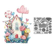 stamps and dies new arrival 2020 christmas gingerbread house flower heart stencils for diy scrapbooking decoration cards making