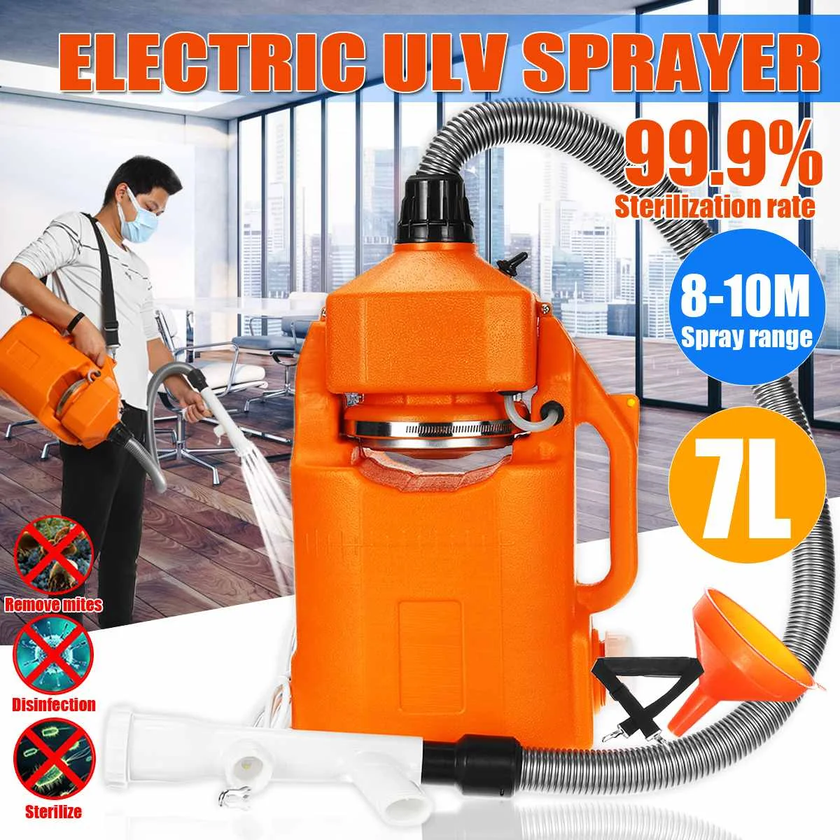 

Electric Disinfection Sprayer Disinfecting Fog Machine Intelligent Ultra-High Capacity 7L ULV Cold Fogger For Garden Hospitals