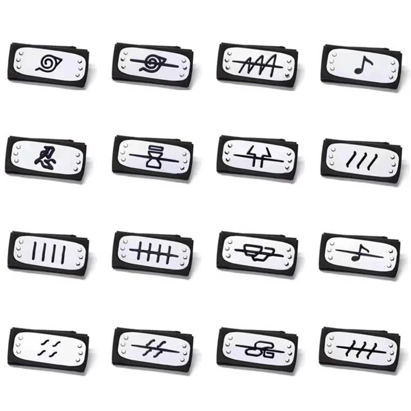

Men Women Kids Headband Japanese Anime Figures Logo Metal Hairband Cosplay Clothing Accessories Props Gift