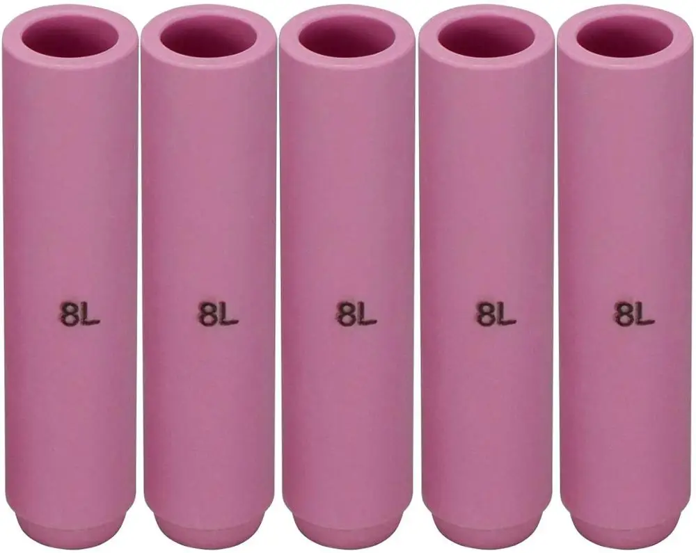 

TIG Alumina Nozzles Ceramic Cup Long 10N46L #8 1/2 (D12.5*76mm) Orifice Fit SR PTA DB WP 17 18 26 TIG Welding Torch 5pk