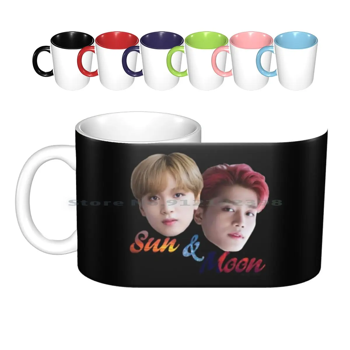

Керамические кружки Sun & amp ; Moon Haechan и Taeil Nct, кофейные чашки, кружка для молока, чая, солнце, луна, Луна, Taeil Haechan Full