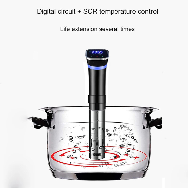 

Vacuum Sous Vide Food Cooker Stainless Steel Thermal Immersion Circulator Temperature Timer LCD Digital Cooking Slow Processor