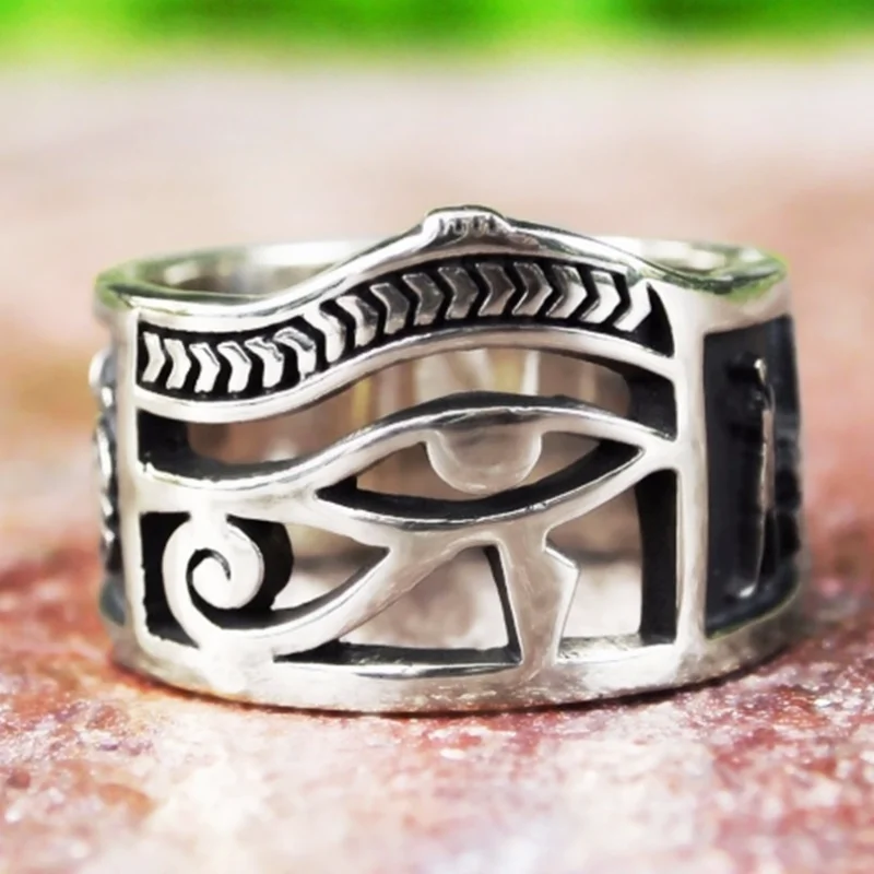 

New Mysterious Retro Eye Ring Men's Ring European and American Fashion Creative Punk Eye Female Ring