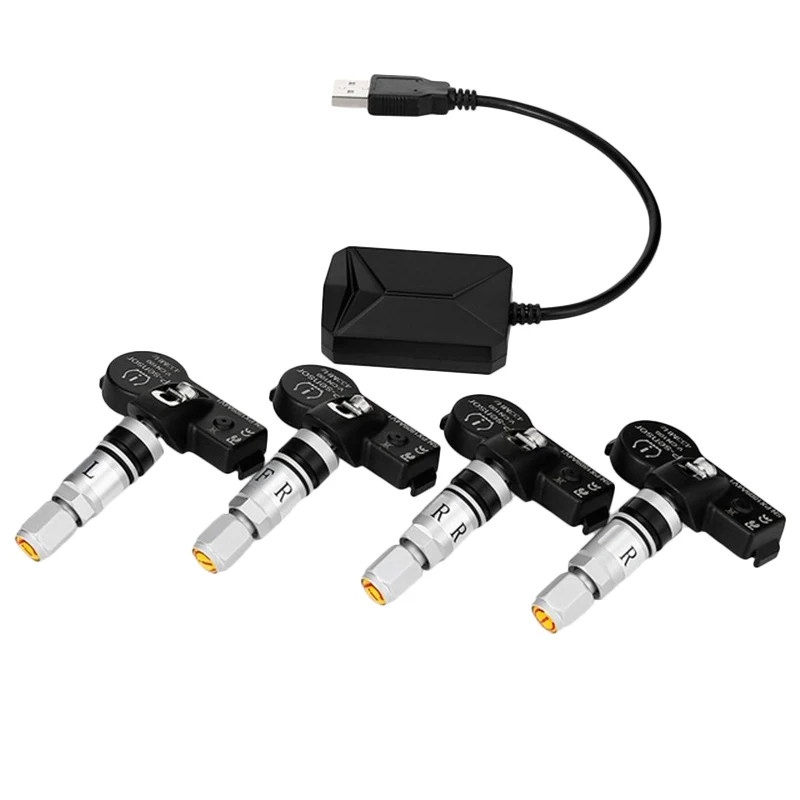 USB TPMS Built-in Tire Pressure Monitor Android Navigation Monitoring Alarm System Wireless Transmission | Автомобили и мотоциклы
