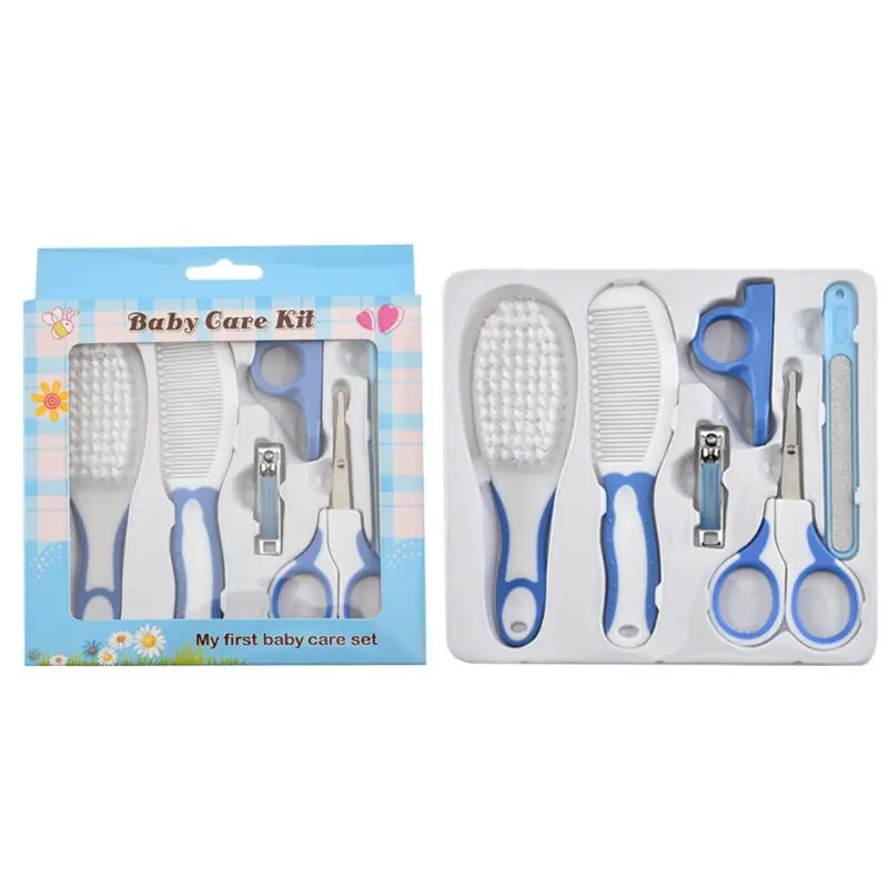 

6 Pcs Baby Nail Hair Daily Care Kit Newborn Kids Grooming Brush and Manicure Set 97BC