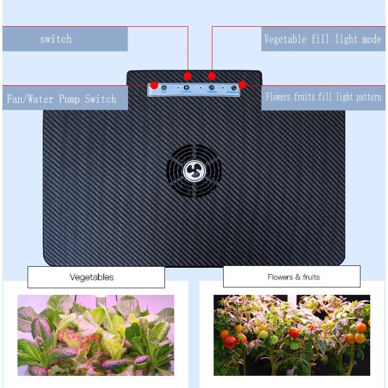 

Soilless Vegetable Cultivation Planting Pots Indoor Hydroponic Fruit Intelligent Flower Pot Vegetable Planter with Growth Lamp