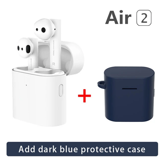 Xiaomi Air TWS гарнитура Bluetooth беспроводные наушники стерео ANC переключатель ENC автоматическая пауза Tap управление Airdots Pro - Цвет: air 2 add blue case