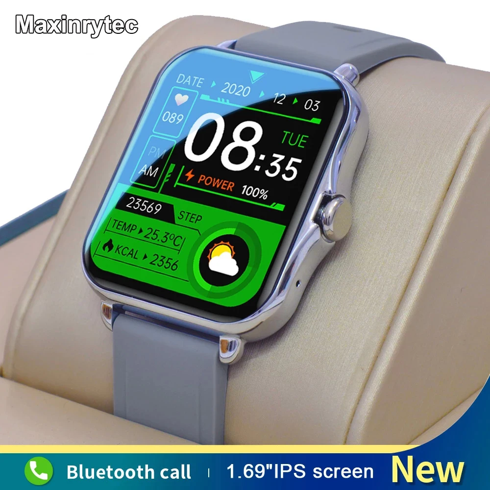 

Maxinrytec Smart Watch 2022 Men Women 1.69 inch Full Touch Screen Fitness Tracker IP67 Waterproof GTS 2 Smartwatch pk P8 Plus