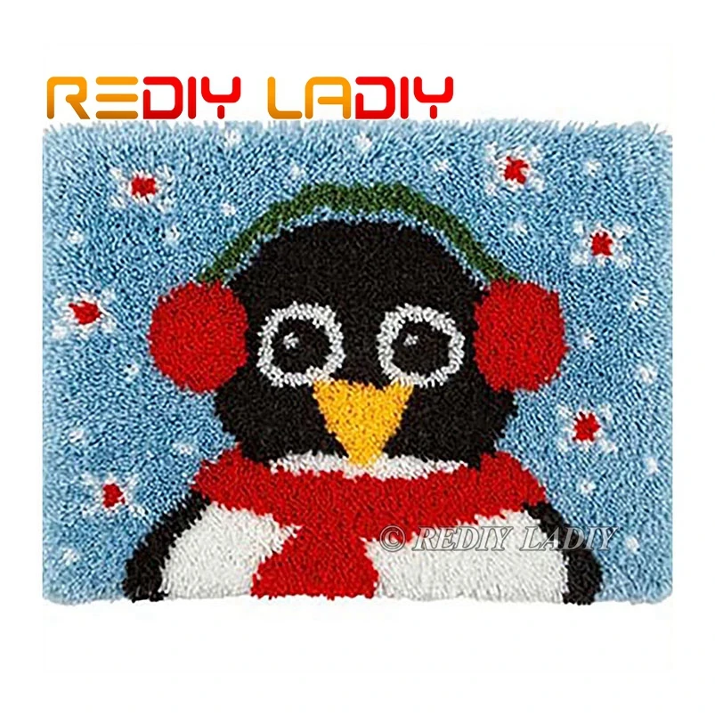 Набор крючков с застежкой вязаный ковер коврик зимний акриловый пингвином