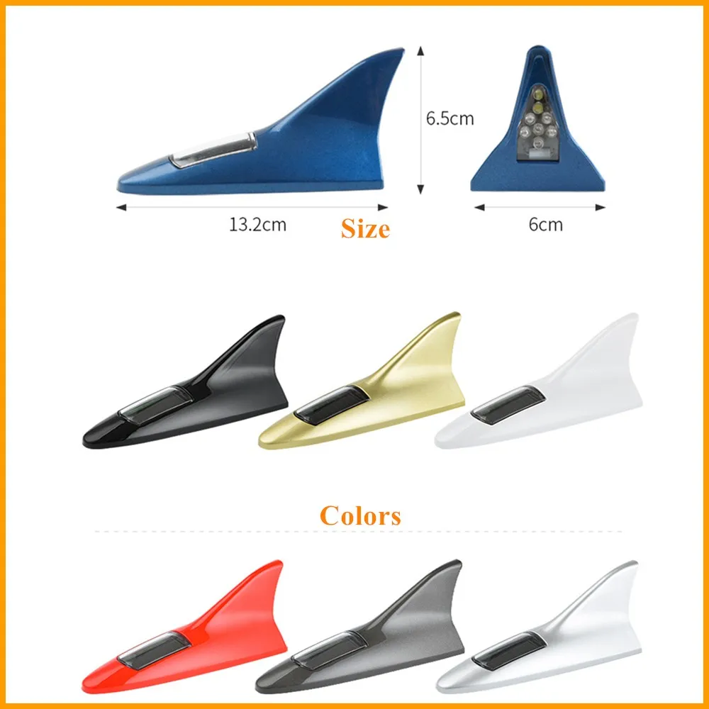 1 шт. Водонепроницаемый новый дизайн прочный солнечной энергии в виде акульего