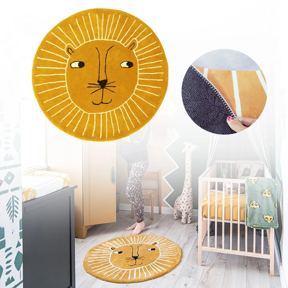 

New Nordic Style Cartoon Lion Carpet Bedroom Living Room Floor Mat Kitchen Door Floor Mat Photo Climb Mat Game Mat Tapis Rug