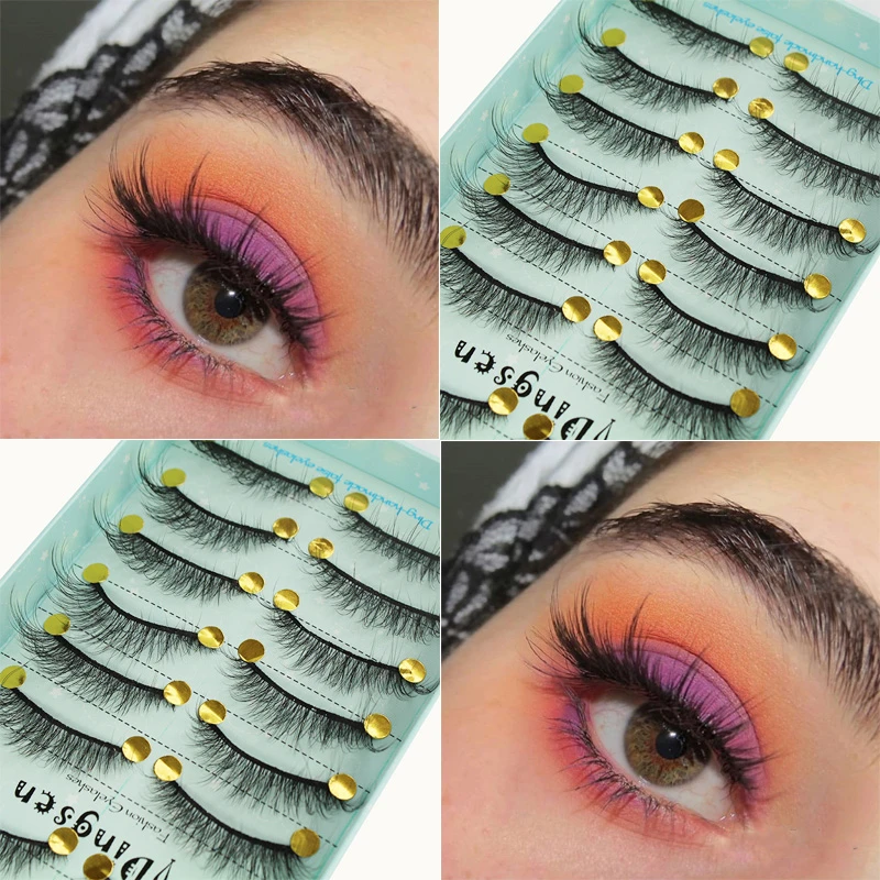 Накладные ресницы из искусственной норки мягкие натуральные объемные пушистые