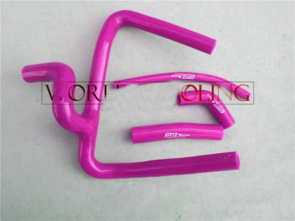 PINK Пригодный для Honda CR250 CR250R CR 250 R 250R 2002-2008 2003 2004 2005 2006 2007 комплект силиконовых шлангов радиатора - Цвет: PINK