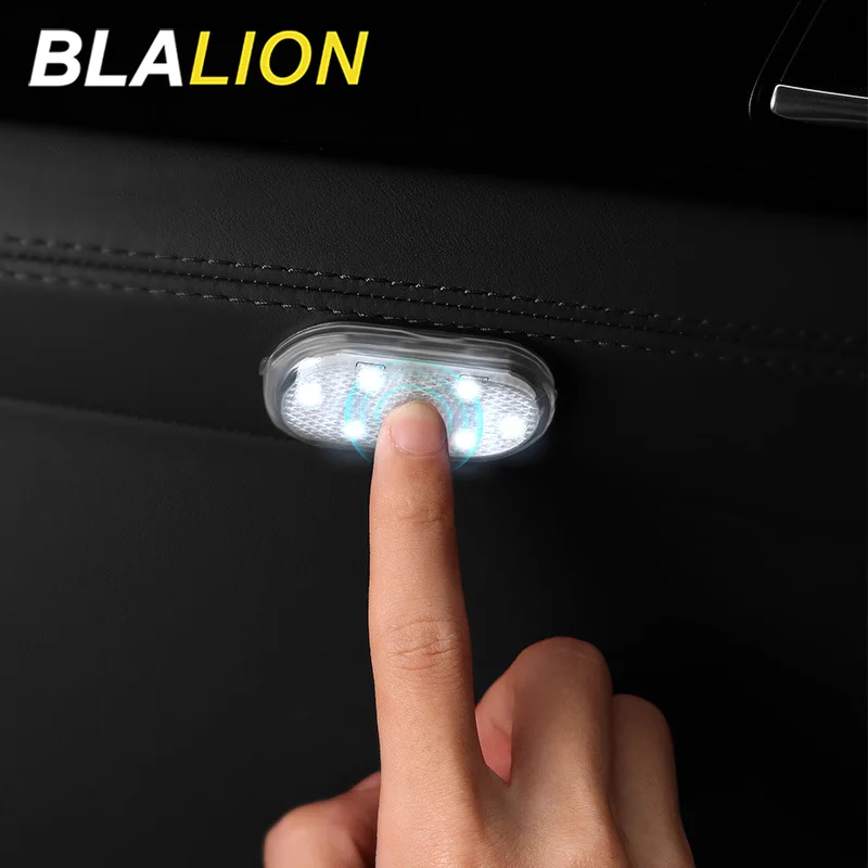 

1/2pcs Car LED Touch Lights Wireless Interior Light Auto Roof Ceiling Reading Lamps for Door Foot Trunk Storage Box USB Charging